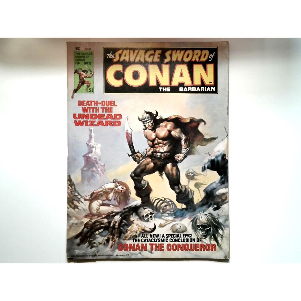 The Savage Sword of Conan #10 Death-Duel Undead Wizard Marvel 1975